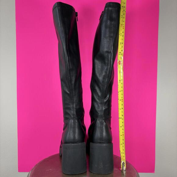 Steve Madden Berkleigh Black Chunky Platform Block Heel Knee High Boot US 6.5 - Picture 5 of 9